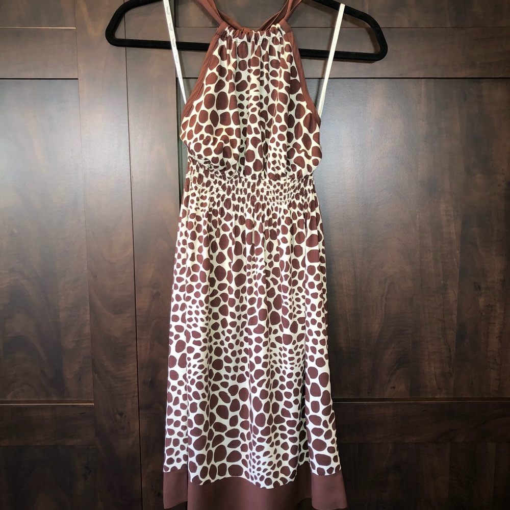 Animal print halter sundress